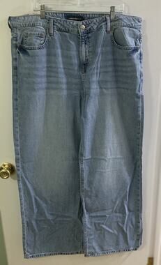AERO Wide Leg Jeans Size 16 Low Rise, Baggy Fit, Wide Leg Opening NEW